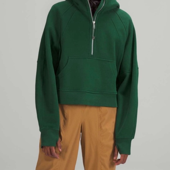 Lululemon Scuba Oversized Half-Zip Hoodie – Everglade Green- Size M/L - Picture 1 of 6